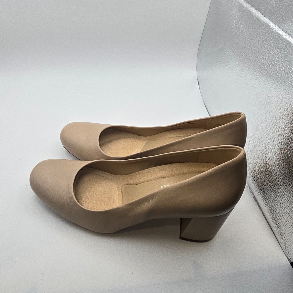 Naturalizer Michelle 6.5 Pumps Beige Leather Comfort Dress Classic Office - Picture 5 of 12